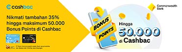 Dapatkan hingga 50.000 +100.000 Bonus Points di Cashbac